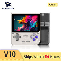 New POWKIDDY V10 Handheld Game Console 3.5 Inch 480*320 IPS OCA Full Screen Retro Opendinglinux Handhelds Cheap Children's Gifts