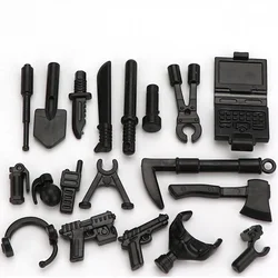 Accessoires d'armes militaires de police, couteau hache, Swat, mini figurines d'action, pièces Playmobil City, blocs originaux, modèle jouet et loisirs