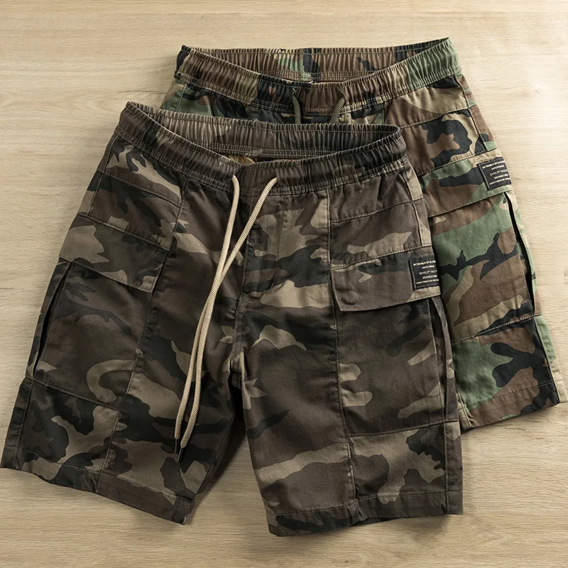 

Summer men's camouflage cropped pants American trendy brand Instagram hot selling loose casual workwear shorts for outerwear