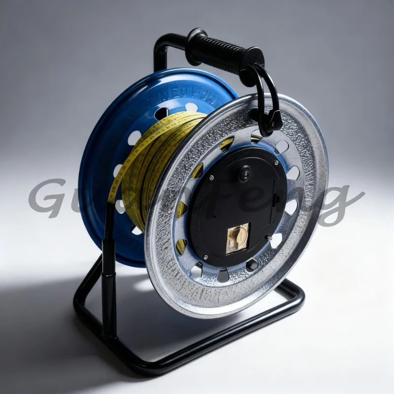 Electric Steel Ruler Water Level Gauge, Portable Flat Ruler Depth & Temperature Water Level Detector