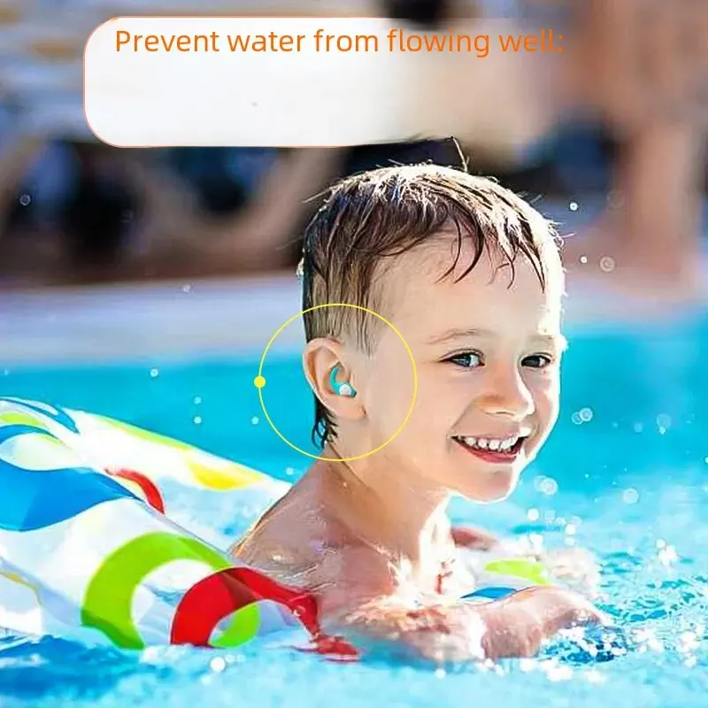 Children Silicone Earplugs Small Size Swimming Waterproof Noise Reduction Study Listening Protection Earplugs Multiple Colors