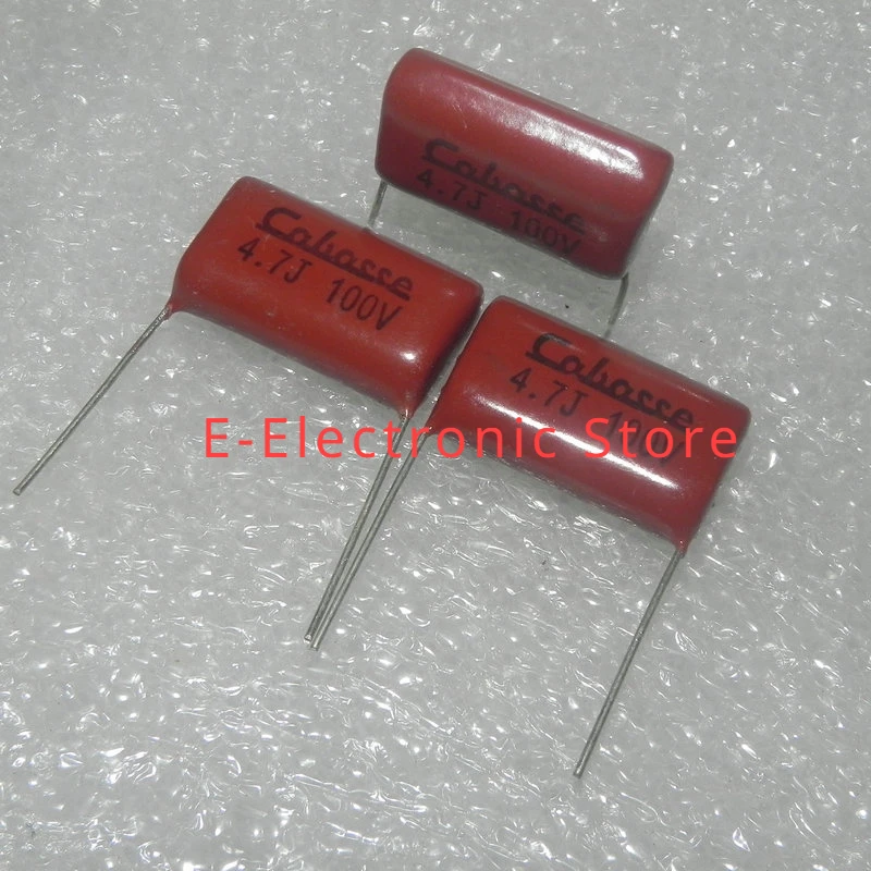 10PCS/LOT 100V 4.7UF 475J 4.7J Direct Insertion High-end Frequency Division Thin Film Capacitor