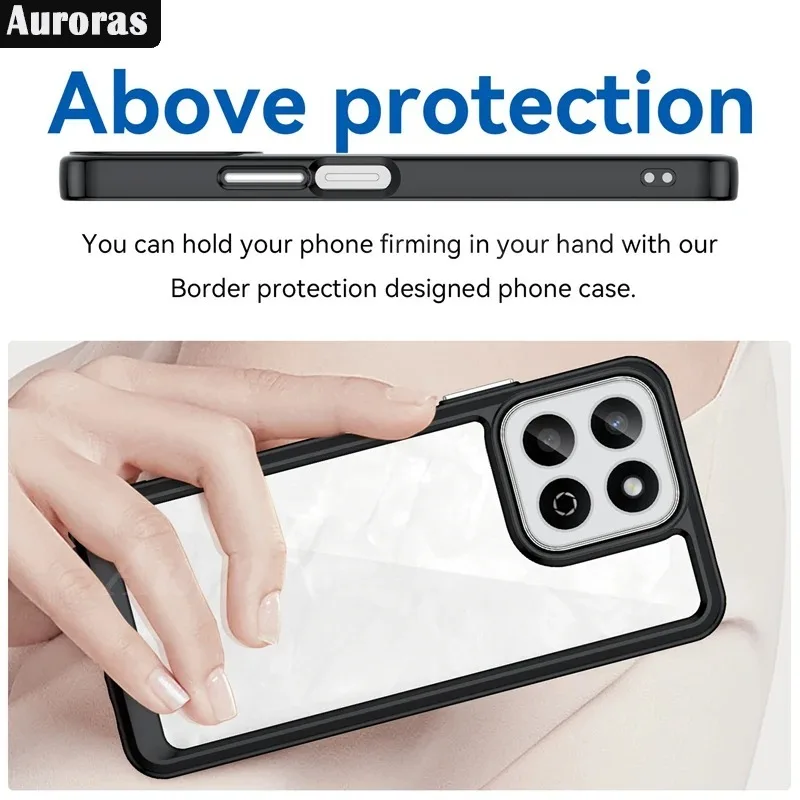 Acrylic Phone Case for Honor 200 Smart x7c Lens Full Cover Protection Transparent Back Plate Drop Protection Honor X7C smart 200