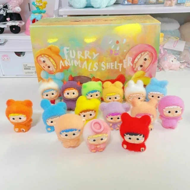 

Оригинальный Ozai Furry Shelter Blind Box, милая плюшевая кукла Moe Grain, украшение для рабочего стола, подарок, трендовый брелок, подвеска, подарки своими руками для девочек