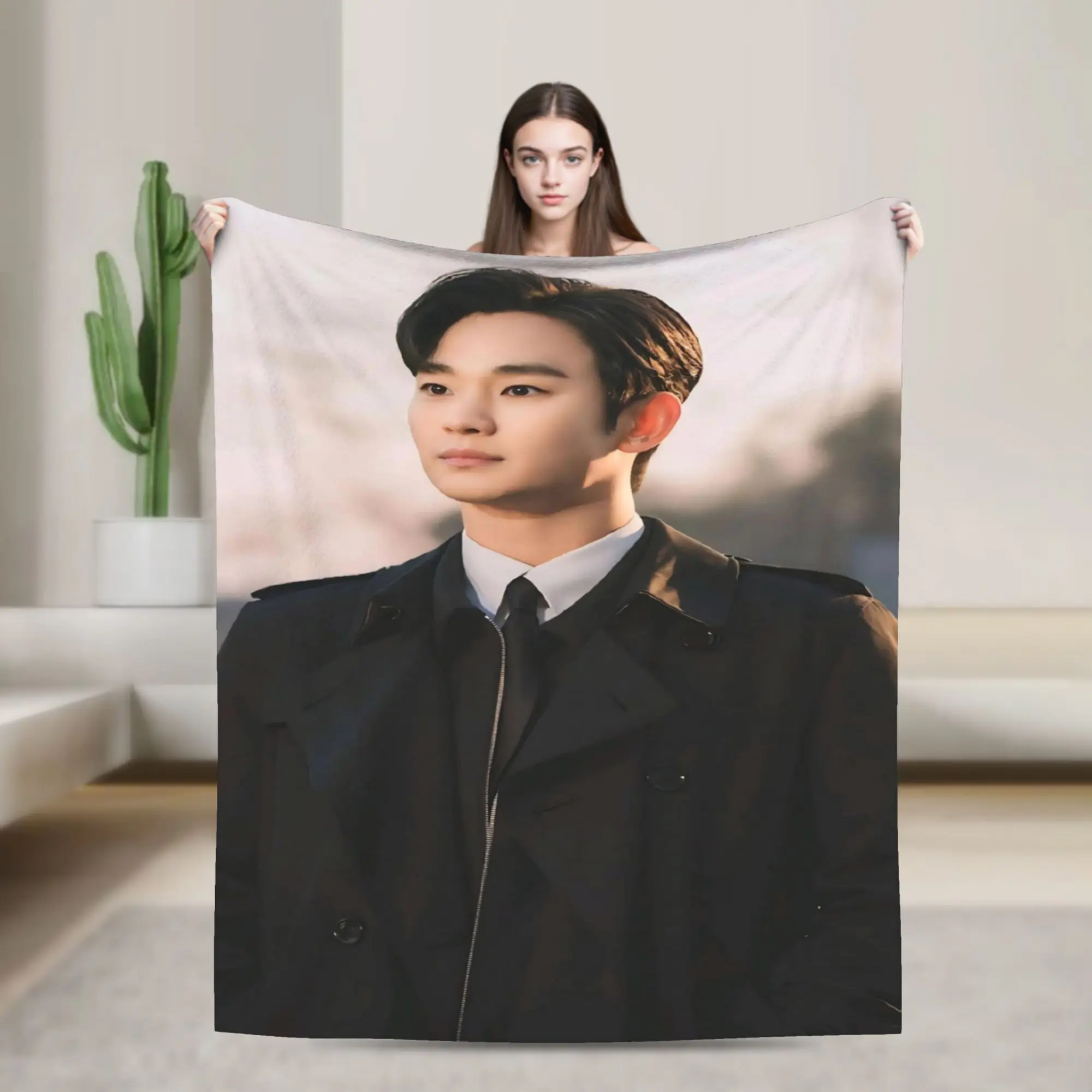 New Arrival Kim Soo Hyun Blanket Super Soft Fleece  Cozy Throw Blankets Machine Washable