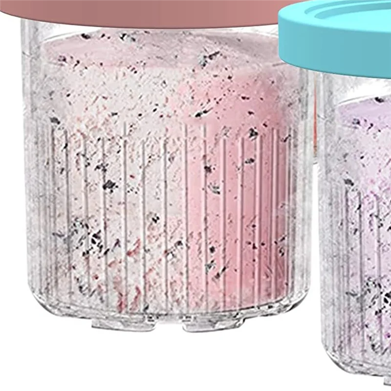 MAKEN-4 PCS Ijs Pinten Cup Plastic Met Deksels Voor Ninja Creami Pinten NC301 NC300 NC299AMZ Serie