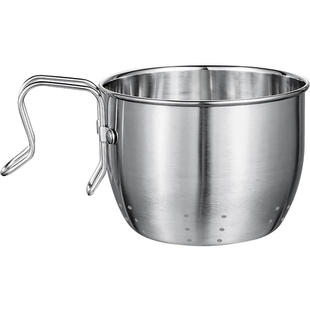 

Stainless Steel Draining Basket Fine Mesh Vegetable Fruit Washing Strainer Kitchen Drain Container Multifunctional Household