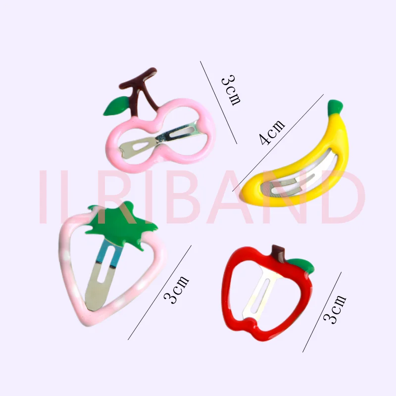 10 teile/los Hot Sweetly Erdbeere Obst BB Haar Klaue Seite Clips für Frauen Mädchen Kinder Haarnadel Boutique Haar Zubehör Kopfbedeckungen – Detail 4
