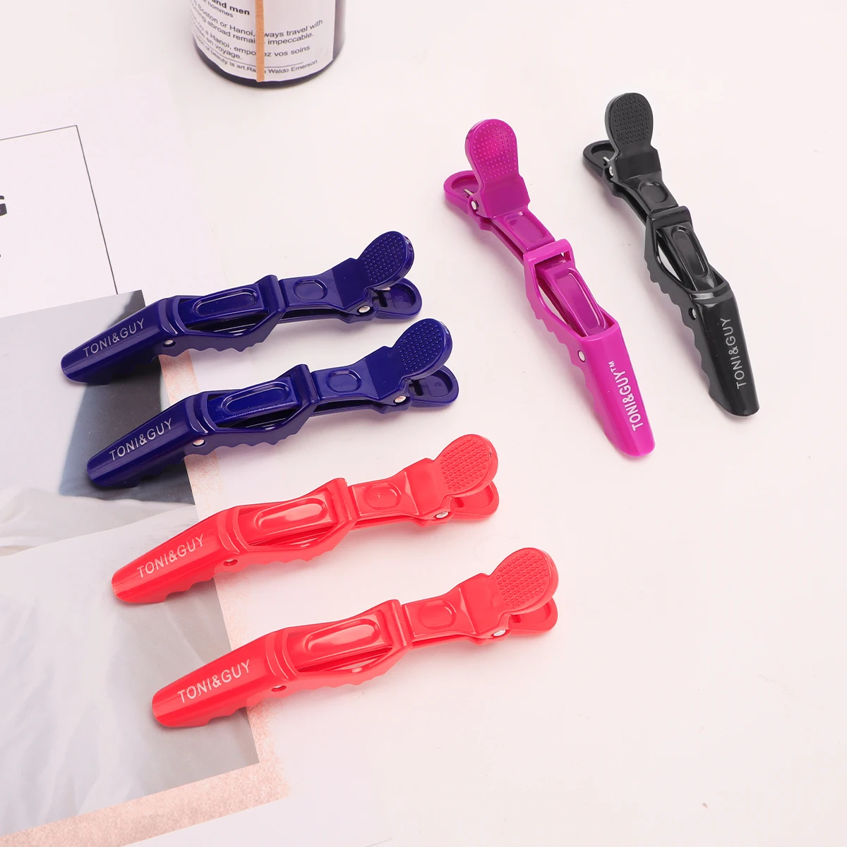 6Pcs Salon Alligator Hair Clips Traceless Hairdressing Clips Claws Section Barbershop Beauty Styling Tools Hairpin Accessories