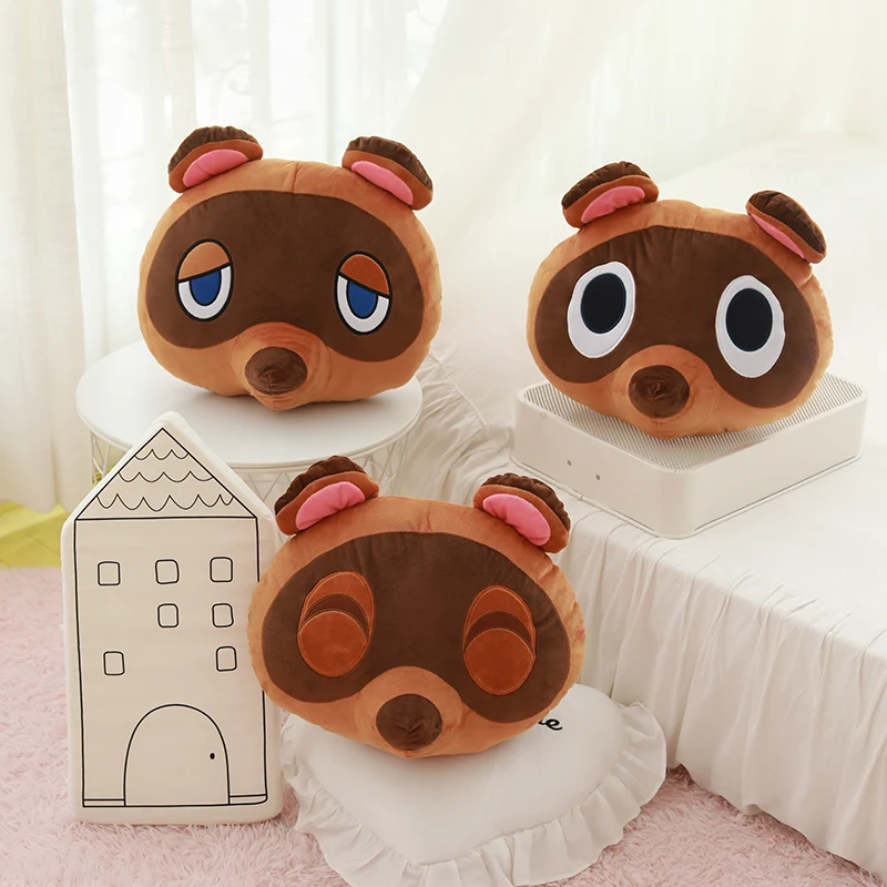 Almohada de felpa Animal Crossing de 3 estilos Doubutsu No Mori Cofa, cojín de felpa Tom Nook Foxes, muñeco de peluche de Anime, regalos de Navidad para niños
