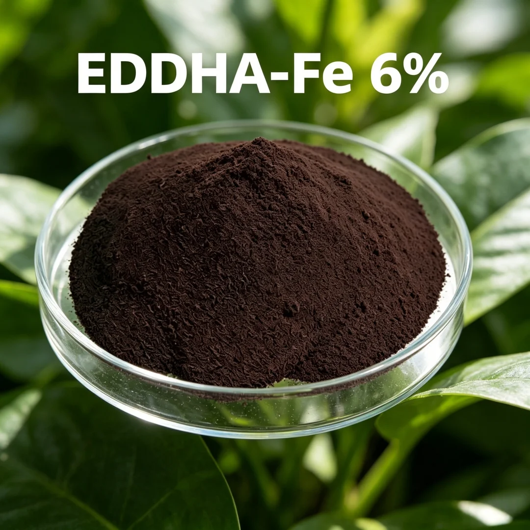EDDHA-Fe 6% Chelated Iron Fertilizer for Plants, Fast Correcting Iron Deficiency Yellow Leaves, Water Soluble Micronutrient