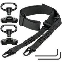 Tactical Gun Sling Two Points Rifle Sling Adjustable Length Multi-Mission Strap for AR AK Rifle Universal QD Sling Outdoor