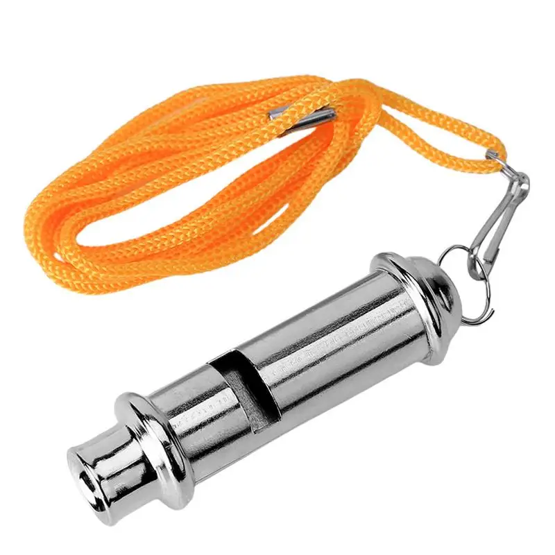 

Whistles For Adults Stainless Steel Referee Whistle Gym & Sports Crisp Sound Metal Lanyard Loud For Coaches Gym Sports Dog