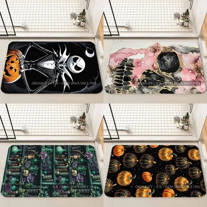 

Halloween Skeleton Pattern Living Room Decoration Home Sofa Non-Slip Carpet Study Bedroom Tatami Children'S Soft Floor Mat