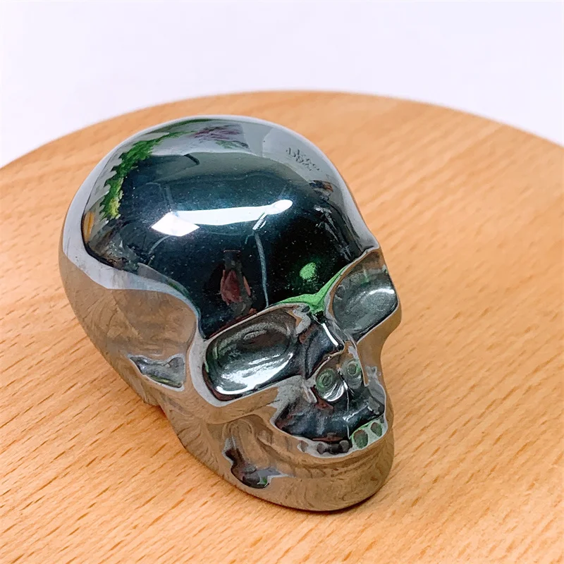 Natural Terahertz Skull Quartz Skull, Healing Fashion, Home and Office Decoration, Christmas Gift, 6cm, 1Pc