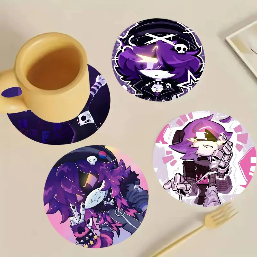 U-Uzi Doorman Murder Drones Wooden Cup Mat Cappuccino Vodka Juice Water Coaster for Flower Shop