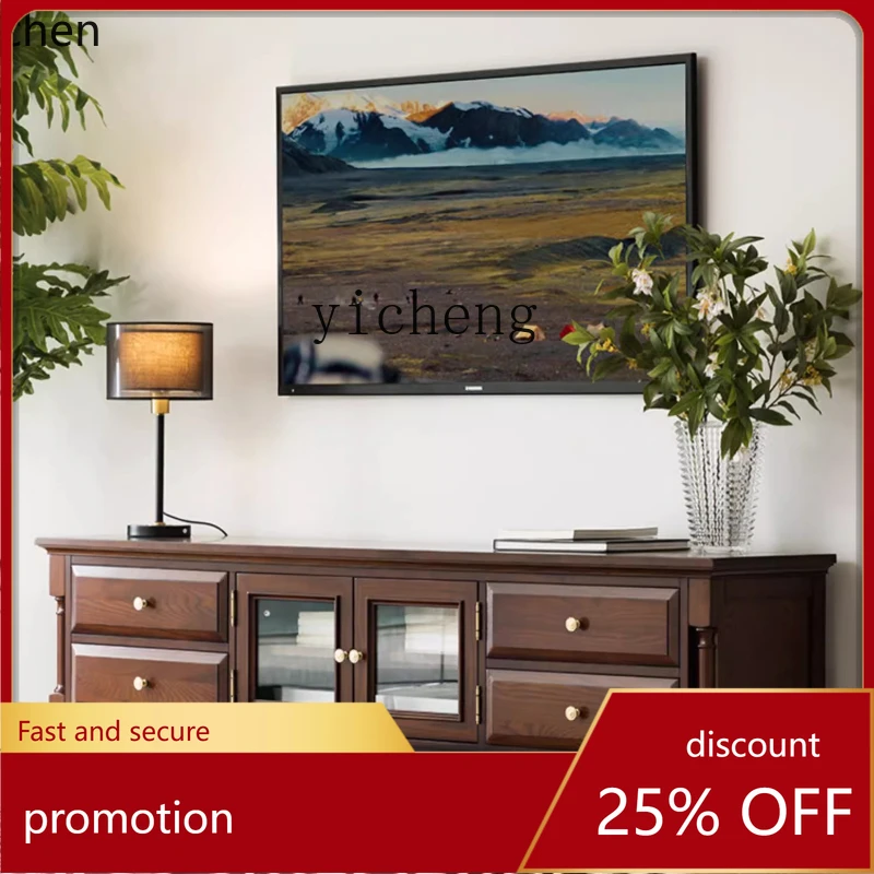 

HXL solid wood TV cabinet American all solid wood light luxury modern simple solid wood American furniture