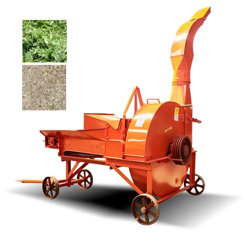 Multifunction Cow Sheep Animal Feed Silage Grass Straw Feed Crusher Hay Chaff Cutter Chopper Machine