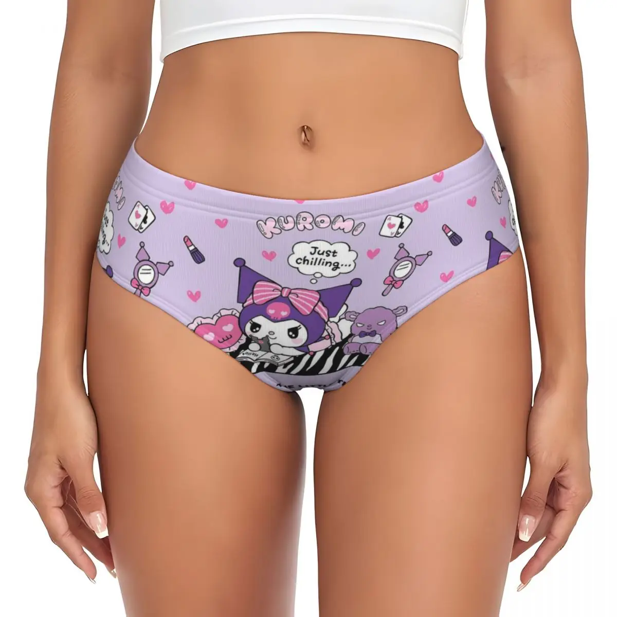 

Custom Women Kuromi Kawaii Animes Panties Underwear Female Soft Briefs Underpants