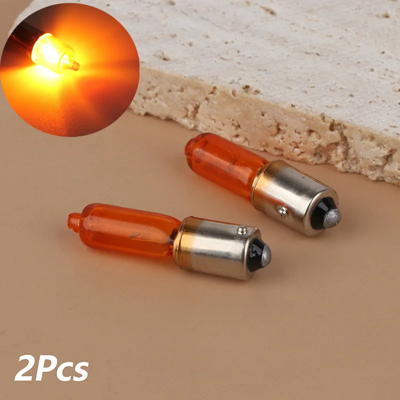 2Pcs Amber Light Bulbs Universal 12v 21w Auto Car Motorcycle Motorbike Scooter Mini Miniature Indicator