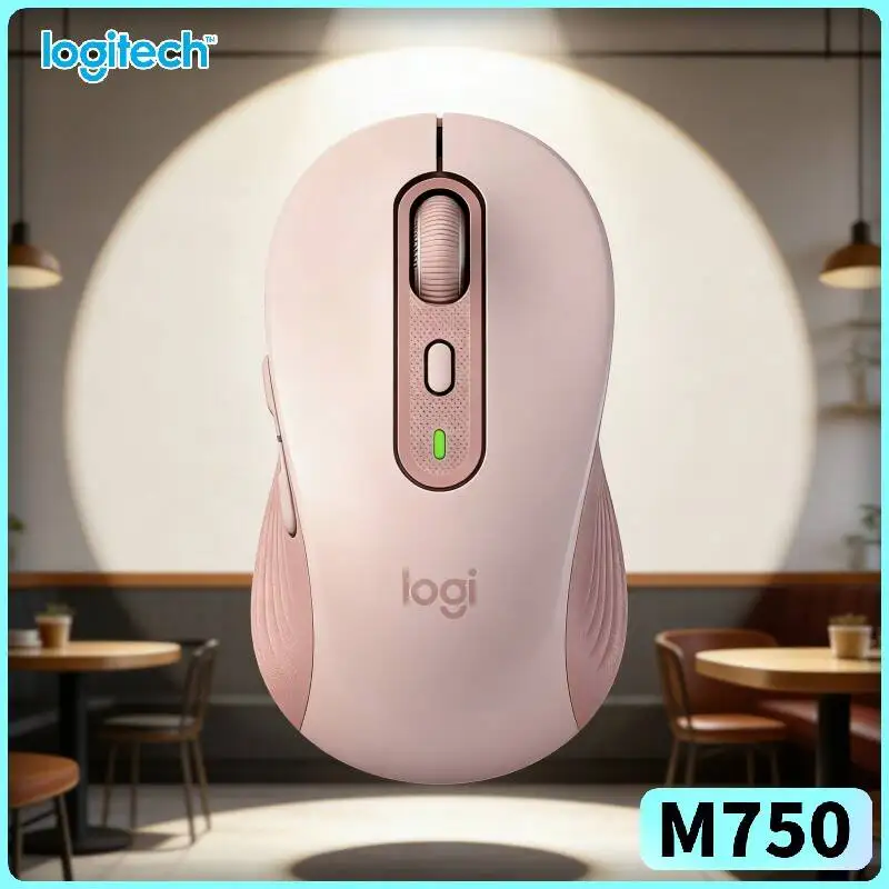 Silent M750 Signature Mouse - 90% Noise Reduction, Soft Thumb Rest Pad, 20-Month Battery, Study Work Tool