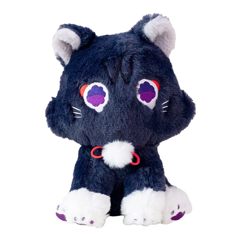 Anime Cute Scaramouche Cat Plush Doll Cartoon Genshin Impact Plush Toy Wanderer Pet Stuffed Pillow Birthday Christmas Gifts 25cm