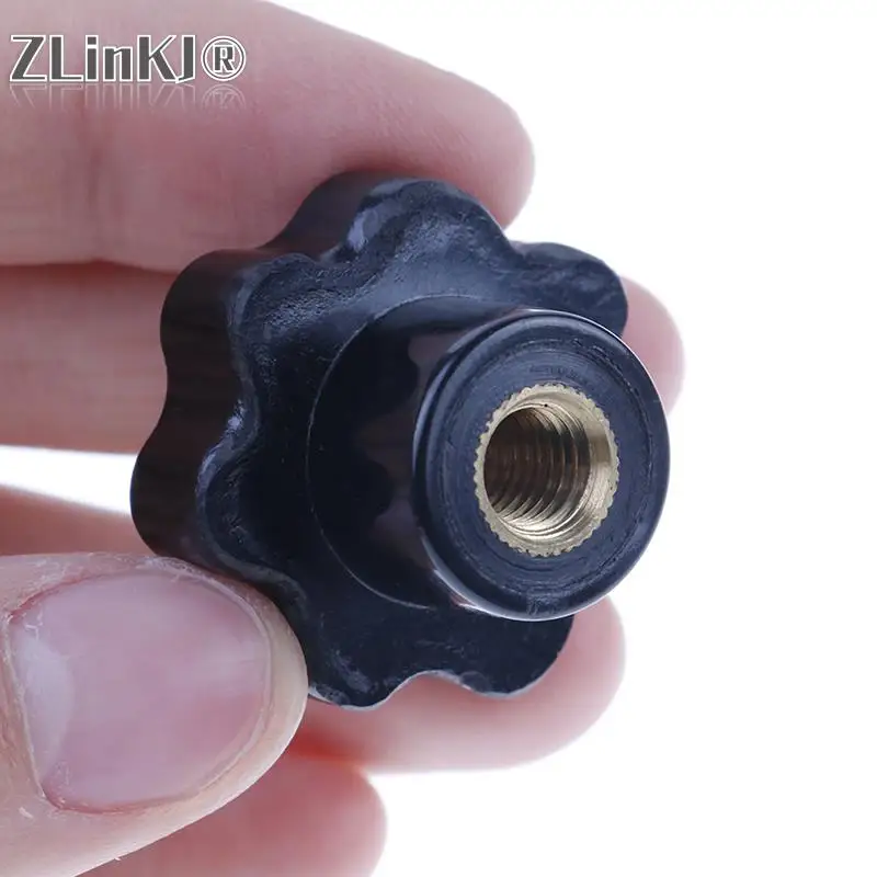 Резьба наружная M6/M4/M5/M8, головка в форме звезды, Зажимная гайка, ручка для промышленного оборудования, пластиковая углеродистая сталь, гальванизация