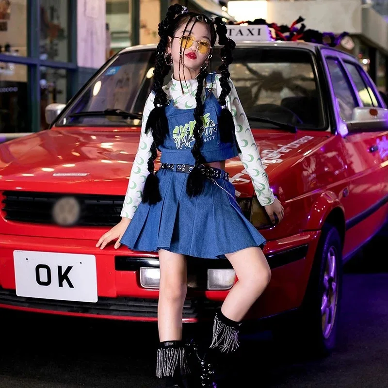 Mädchen Hip Hop Outfits Kinder Jazz Dance Performance Kostüme Laufsteg Kleidung Kinder Street Dance Wettbewerb Tragen DQL9396