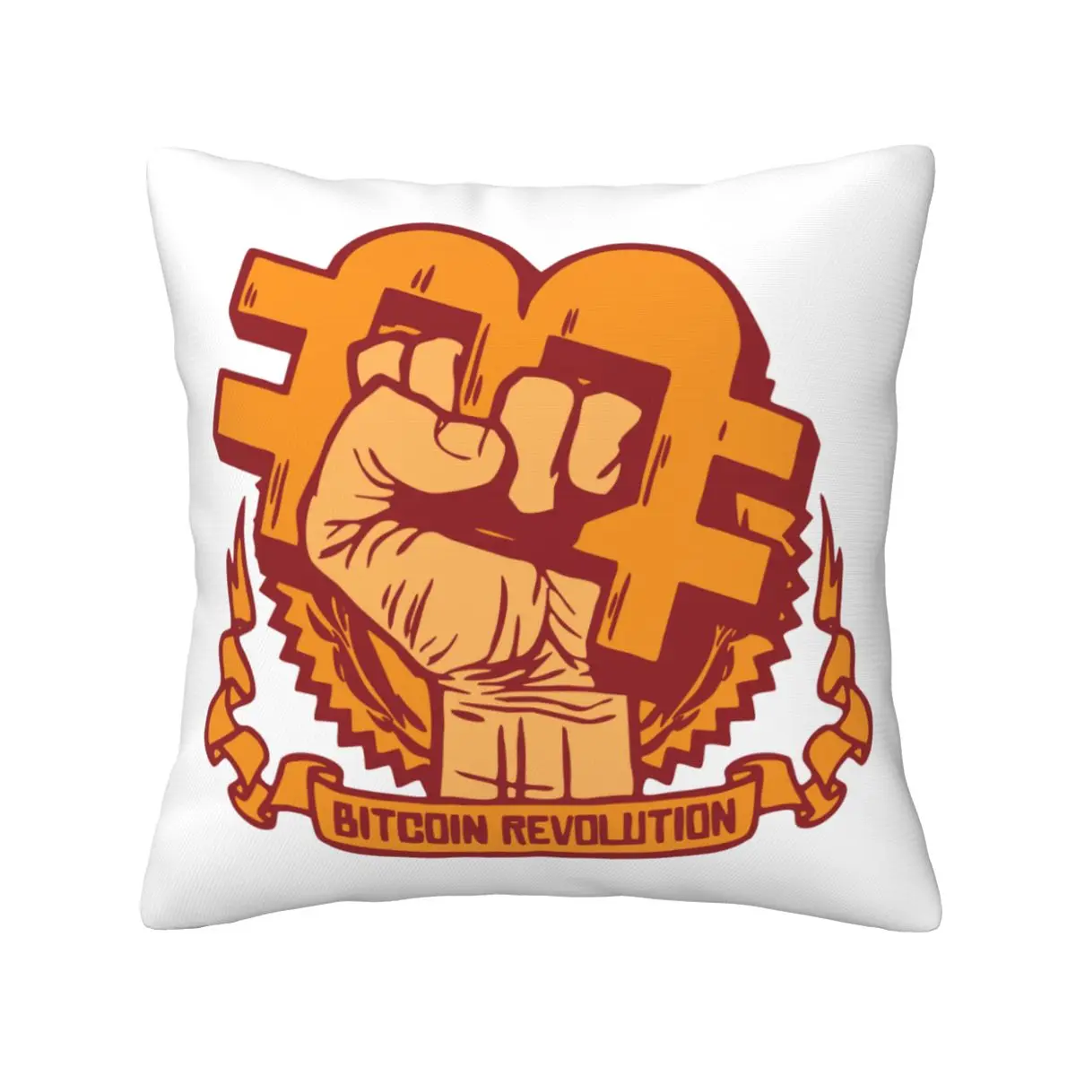 BITCOIN polyester decorative cushion Drop Shipping Digital printing 50x50cm ornamental pillows