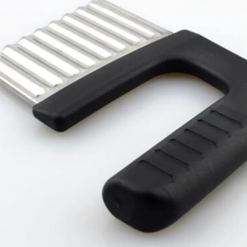 

2pcs Stainless Cutter For Vegetables Fruits Waffle Fries Pickle Chips Egg Salad Slicer Tool