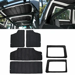 Sound Heat Insulation Pad for Jeep Wrangler JK 4-Door 2012-2017 Car Hardtop Rear Window Ceiling Roof Heat Insulation Cotton Kits