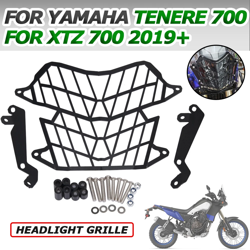 

For Yamaha Tenere 700 TENERE 700 Tenere700 2021 2022 Motorcycle Accessories Headlight Protector Guard Grill Grille Lamp Cover