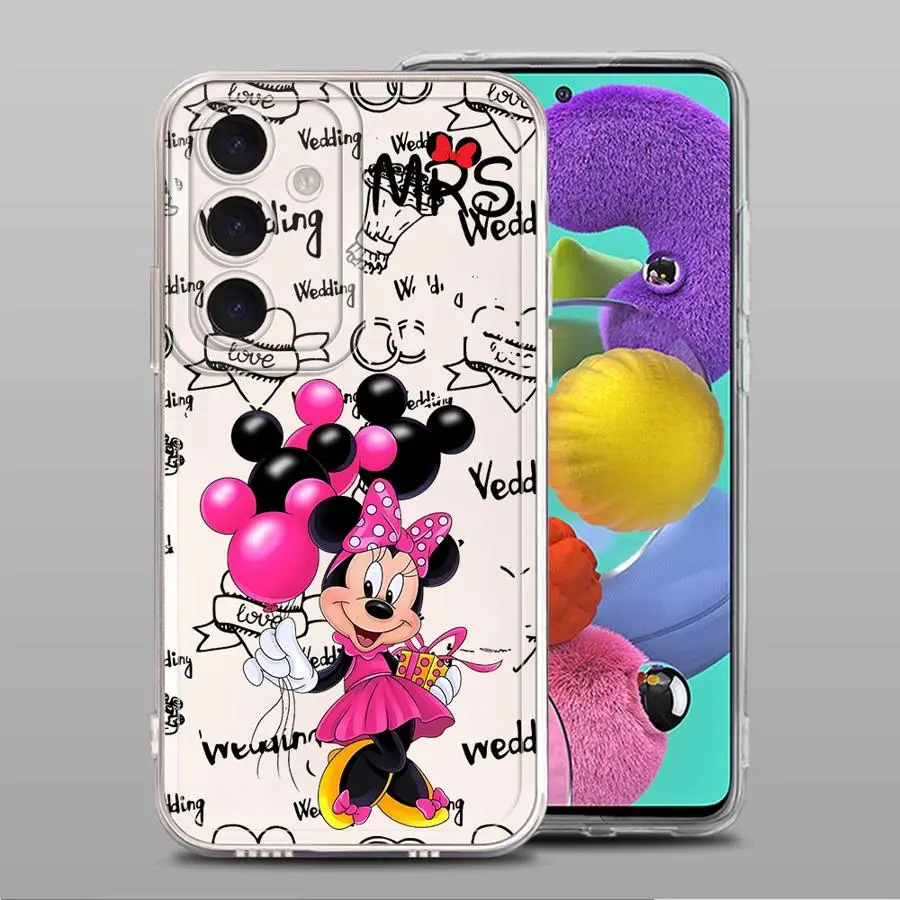 Disney Mickey Minnie Mouse Soft Cover Case for Samsung Galaxy S22 FE S24 S20 Plus S21 S23 Ultra Note 20 Ultra 10 S25 Edge