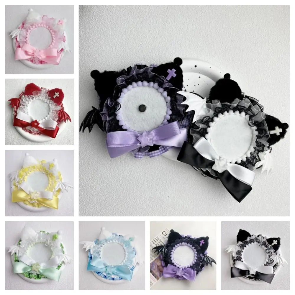 Lovely Lace Magnetic Anime Badge Holder Bow Wings Pins Display Base Plush Star Cat Ears Badge Flower Badge Display