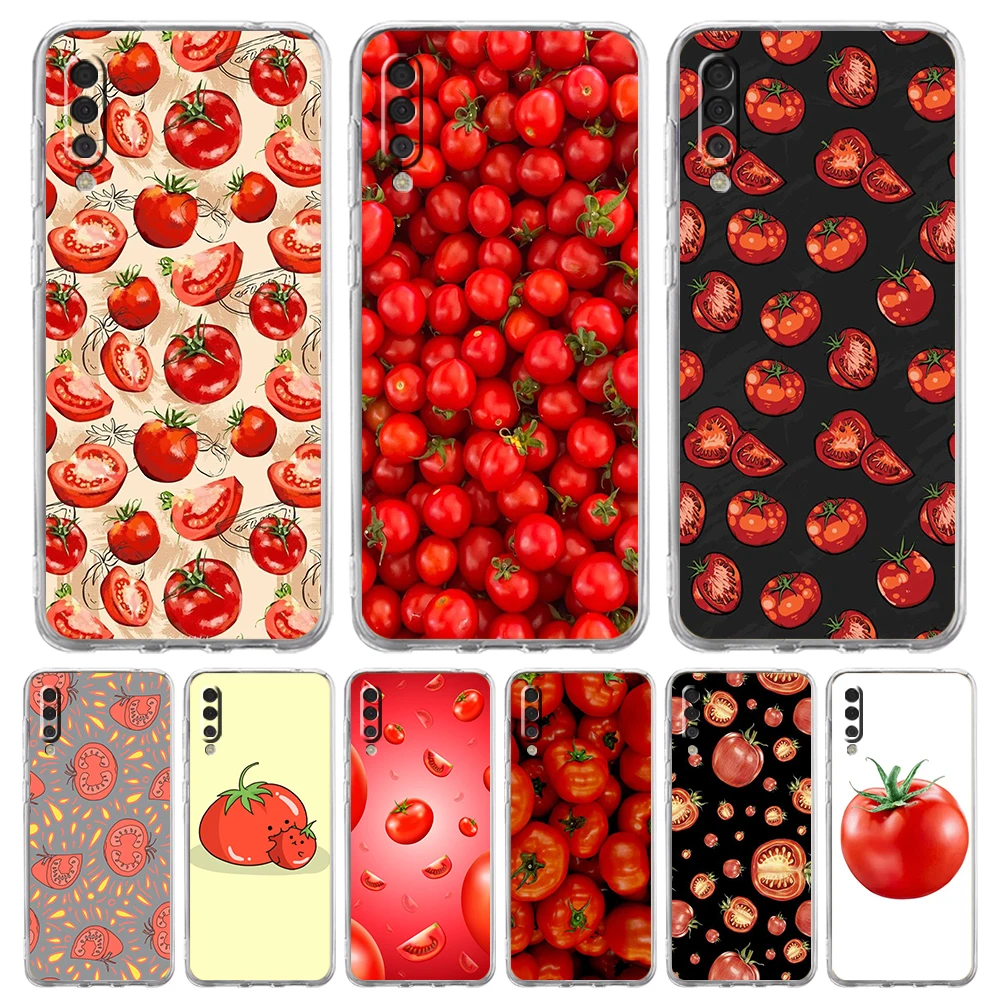 Fruits Tomatoes Pattern Phone Case for Samsung Galaxy A12 A22 A10 A20 A30 A40 A50 A52 A02 A03S Transparent Shockproof Soft Shell