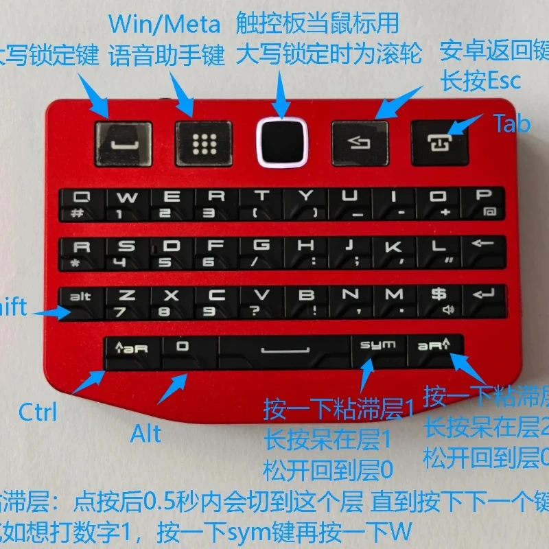 Белая/черная мини-клавиатура QWERTY в стиле BlackBerry Q10, Bluetooth USB 2-в-1, двухрежимная, беспроводная Bluetooth-клавиатура для ПК, ноутбука, телефона, планшета