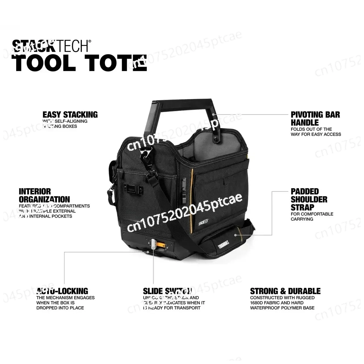 Tool Tote Multi-functional Car Storage Repair Parts Box Shoulder Tool Carrying Basket TB-B1-S-80C StackTech
