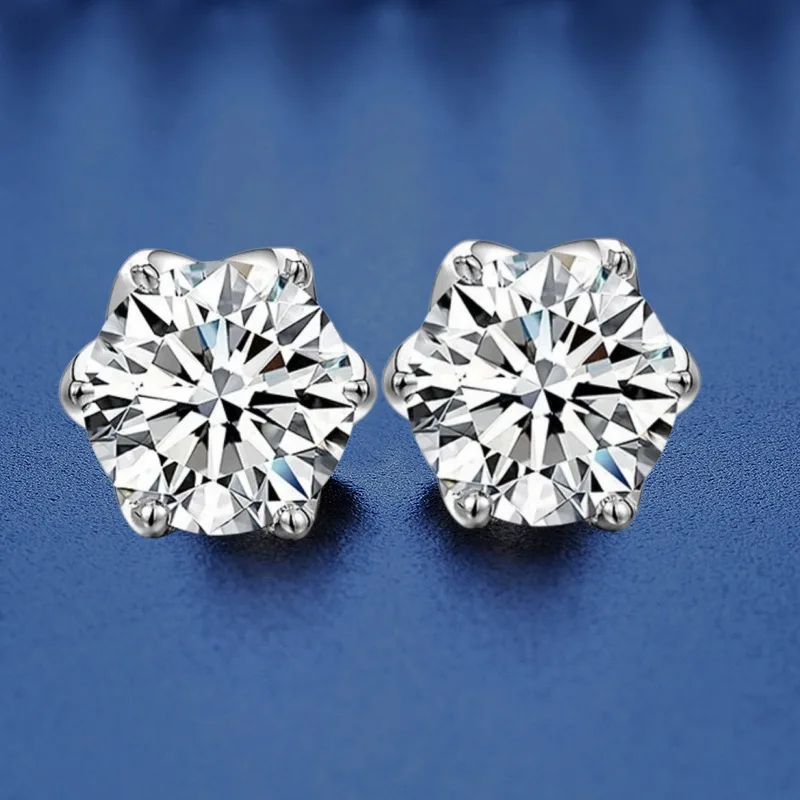 Elegant geometric stud earrings crafted from copper with 925 silver posts featuring hexagonal and round motifs in a refined wind