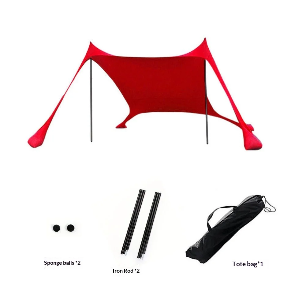 Home Beach Awning Outdoor Camping Sun Shade UV Protection Portable Windproof Beach Canopy with Storage Bag Camping Accessories image 3