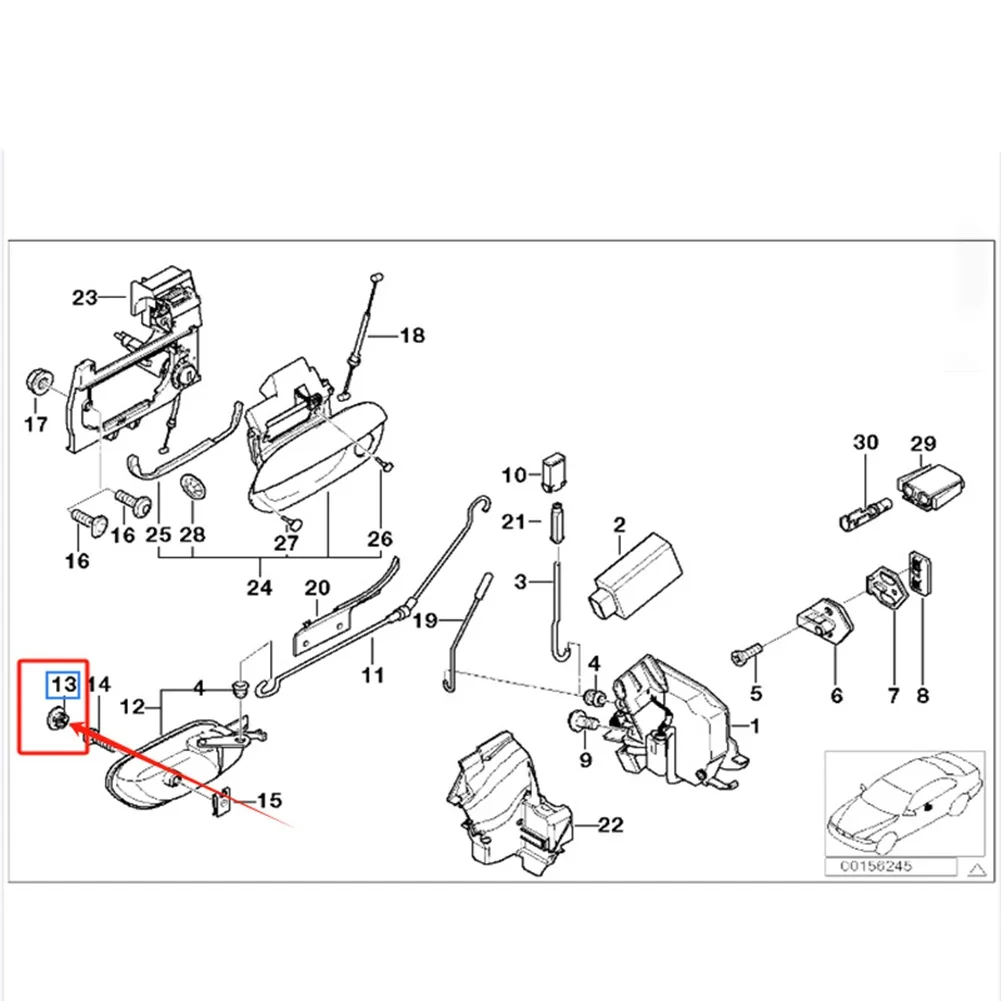 1 PCS Car Interior  Door Handle Screw Cap For  BMW E38 E39 51218163829 Front  Door Interior Handle Screw Cap Cover