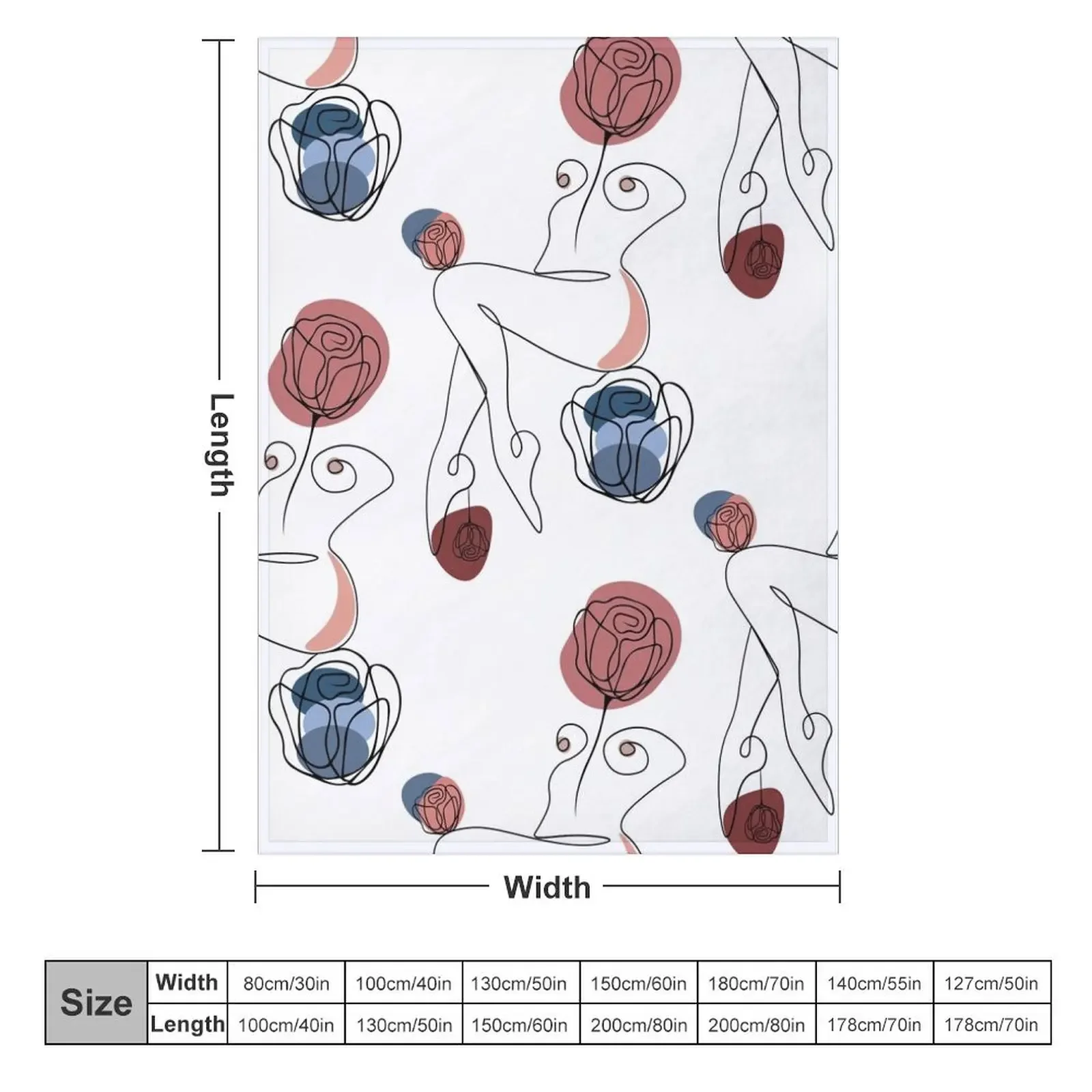 Abstract erotic line art design Throw Blanket Weighted Loose Thermals For Travel Beautifuls Blankets