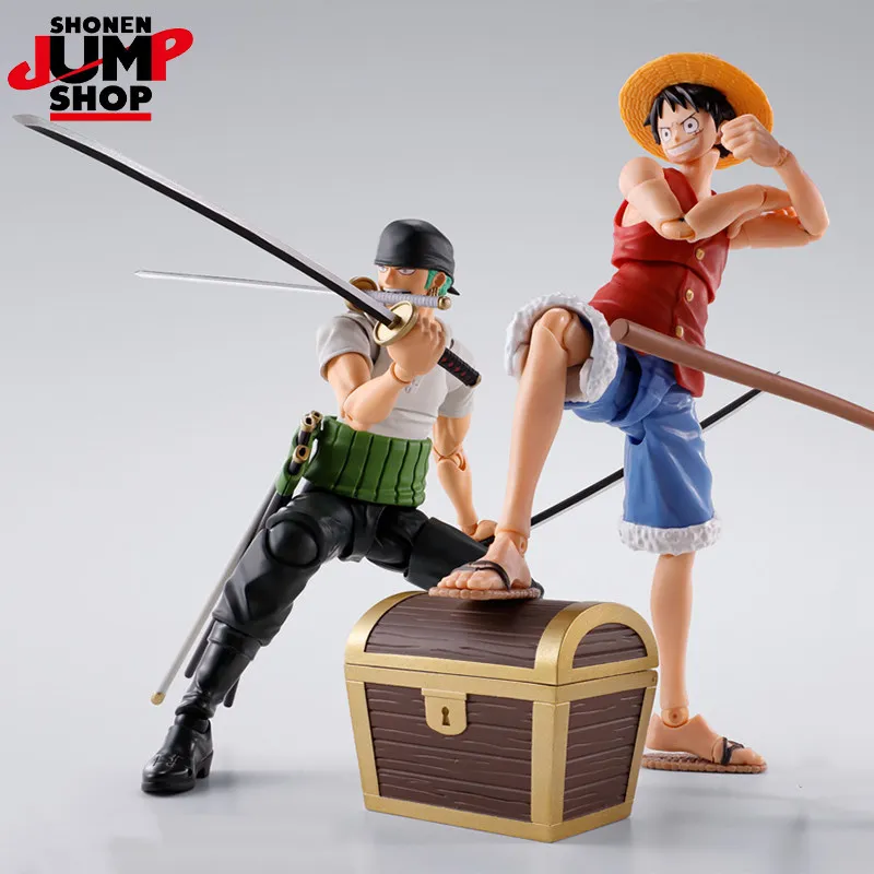 

One Piece Bandai Tamashii Nations S.H.Figuarts Roronoa Zoro 1/12 Action Figure Monkey D Luffy Collectible Model Toy Gift