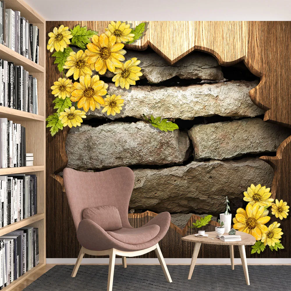 Contact Paper Removable Peel and Stick Wallpaper Accept for Living Room Floral Brick 3d Walls Papers Home Decor papel de parede