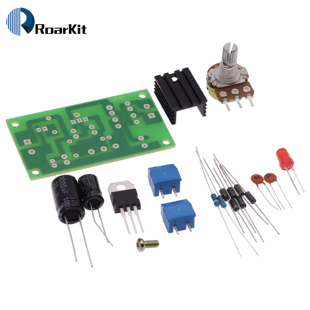LM317 Adjustable Regulated Power Supply Kit Continuous Adjustable DC Power Supply DIY Teaching Training Parts 1.5V-12V