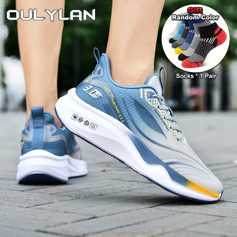 

Oulylan Casual Breathable Running Shoes for Men Fashion Mixed Color Sports Footwear Outdoor Wear Resistant Anti-skid Sneakers