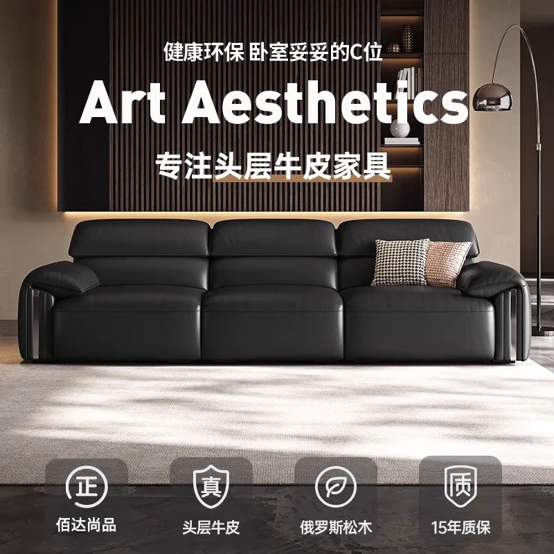 Sofa kulit sapi lapis pertama telinga gajah