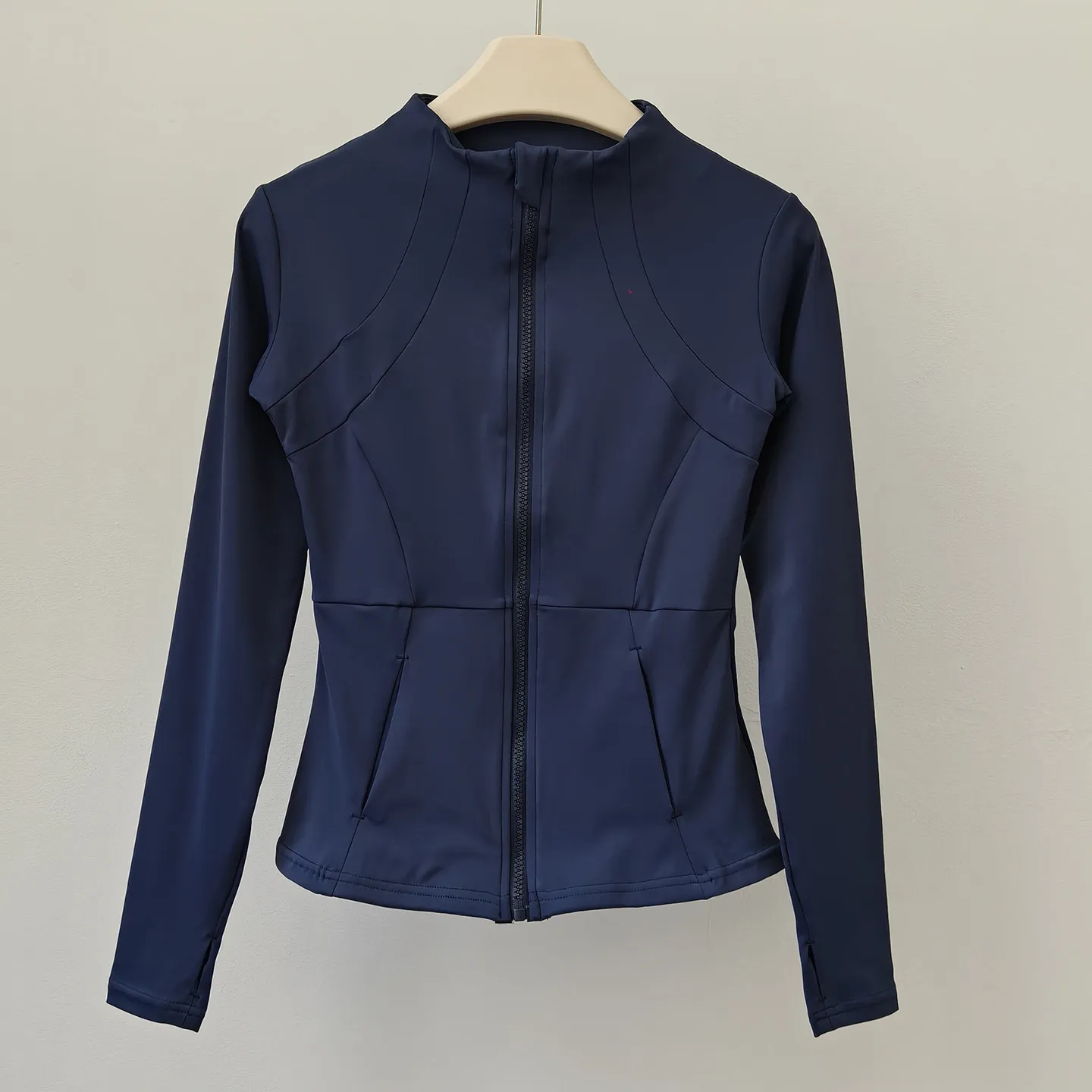 Damen Slim-Fit Langarm Yoga-Shirt Schnelltrocknendes Pilates-Oberteil für Laufen Training Fitness-Bekleidung Sportjacke – Detail 6