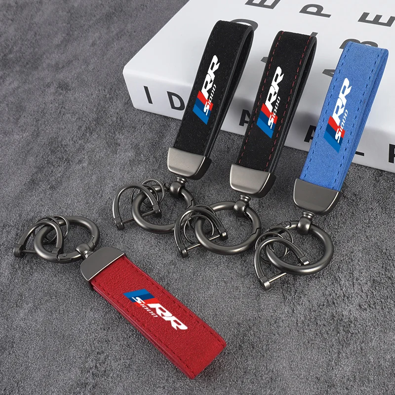 

High-Grade Suede Leather Motorcycle Keychain Holder Buckle Keyring Accessories For BMW Motorrad S1000RR S1000 RR Decoration