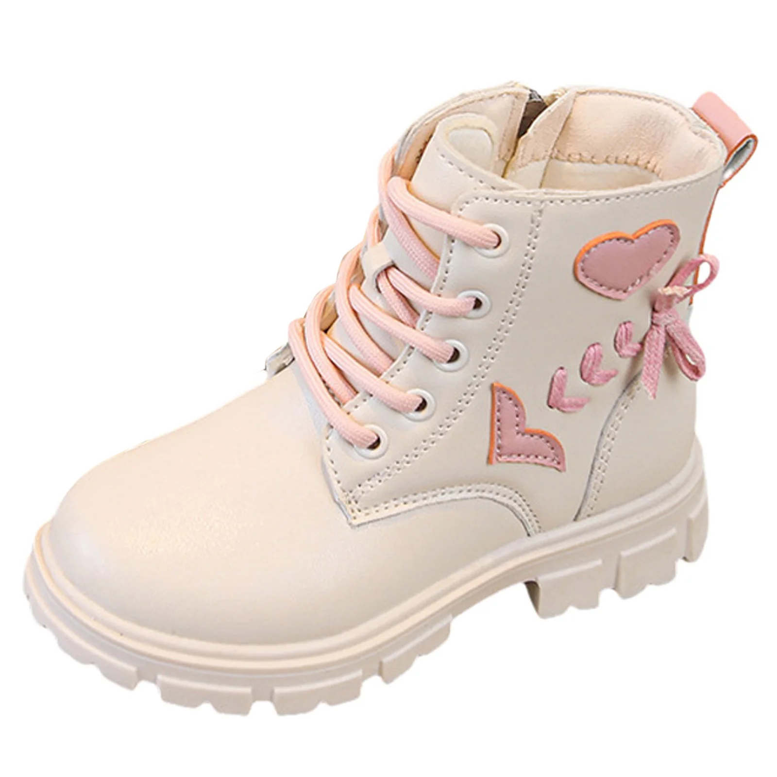 

Rain Boots Girls Girls Single Boots Fashion Leather Boots Children Warm Casual Short Boots White Boots for Girls