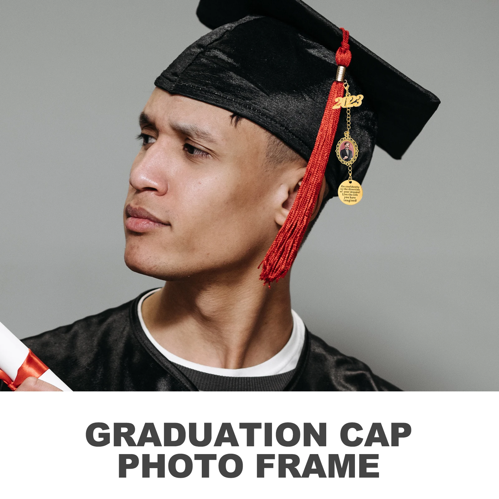 

4pcs Graduation Cap Photo Charm Look Memorial Decorations Personalized Pendant 2023 Tassel Gift For Graduates Diy